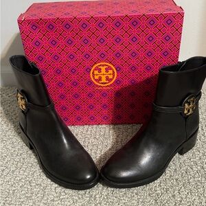 Tory Burch perfect black miller 45mm bootie, calf leather size 7
